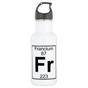 Bouteille D'eau En Acier Inoxydable Élément 087 - Francs - Francium (plein)