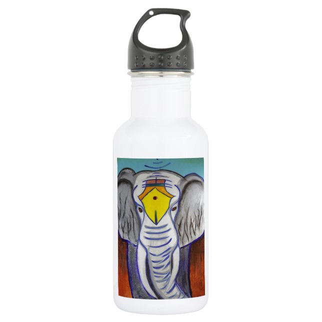 Bouteille D'eau En Acier Inoxydable Eléphant blanc (Devant)
