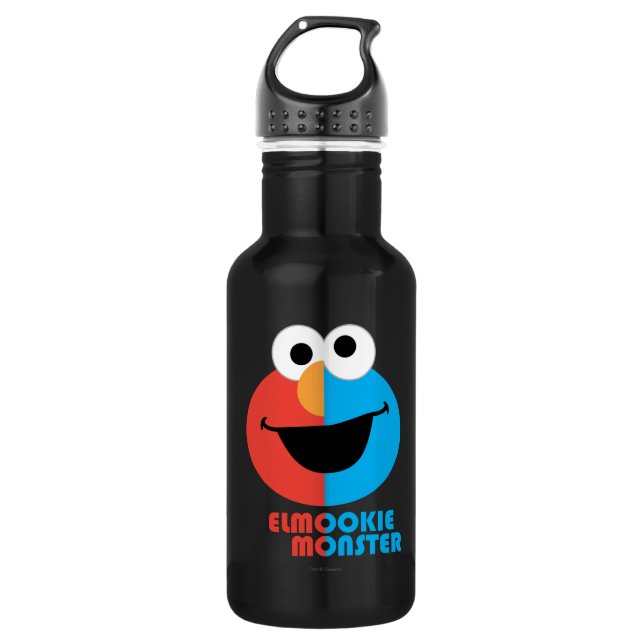 Bouteille D'eau En Acier Inoxydable Elmo et biscuit demi-visage (Devant)