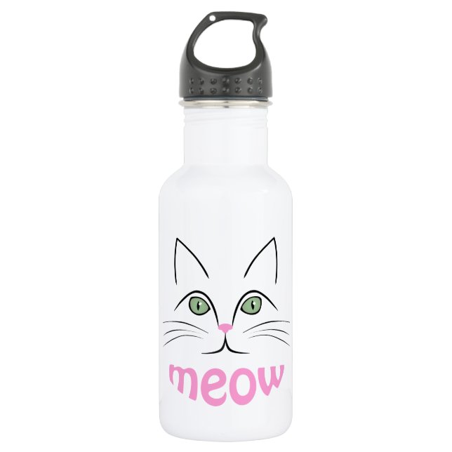 Bouteille D'eau En Acier Inoxydable Face de chat (Devant)
