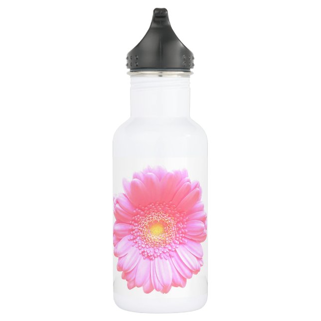 Bouteille D'eau En Acier Inoxydable Faisée de gerbera rose pâle (Droite)