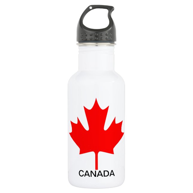 Bouteille D'eau En Acier Inoxydable Feuille d'érable rouge Canada - (Devant)
