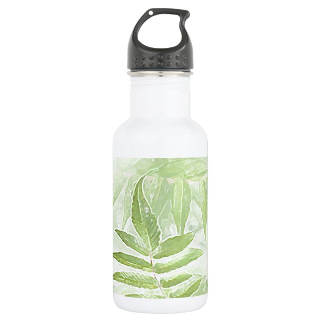 Bouteille D'eau En Acier Inoxydable Feuilles Spirea - Art numérique (Devant)