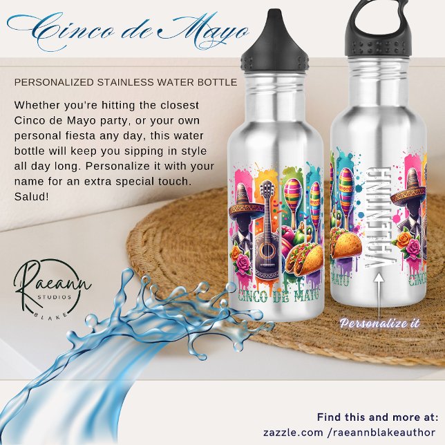 Bouteille d'eau en acier inoxydable Fiesta Cinco d (Créateur téléchargé)