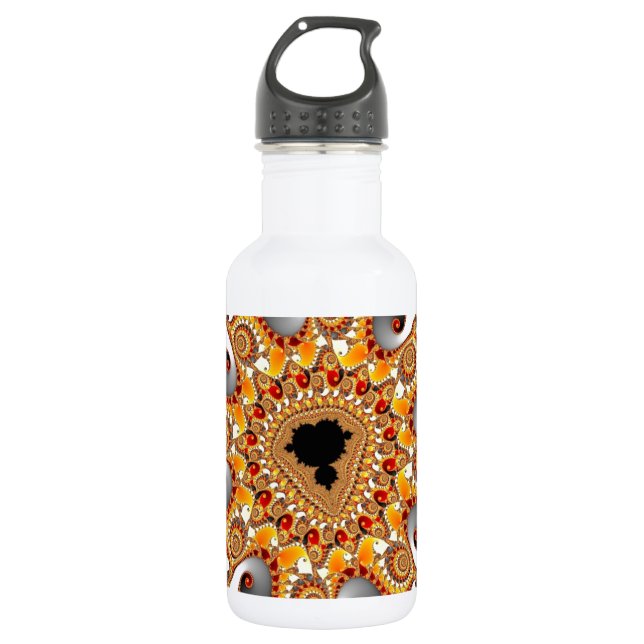 Bouteille D'eau En Acier Inoxydable Fire fractal (Devant)