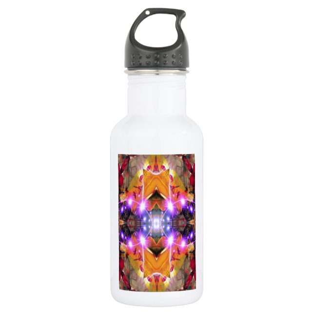 Bouteille D'eau En Acier Inoxydable Fleur Abstraite (Devant)