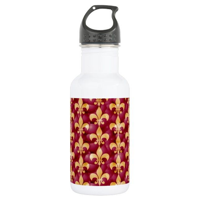 Bouteille D'eau En Acier Inoxydable Fleur de lis (Devant)