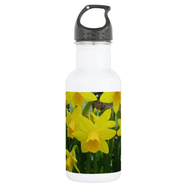 Bouteille D'eau En Acier Inoxydable Fleur Jaune (Devant)