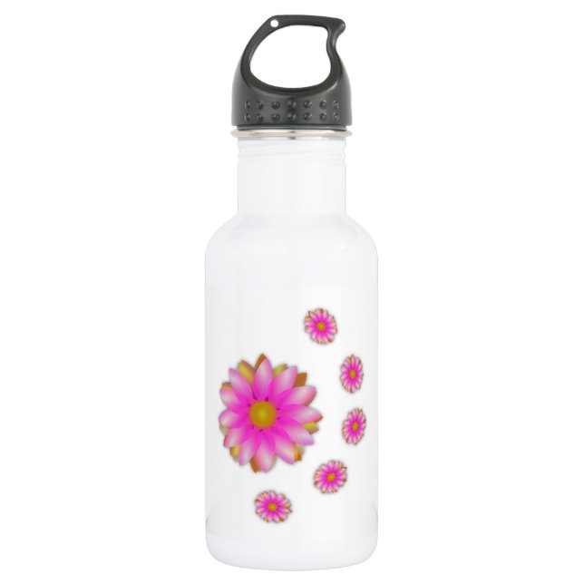 Bouteille D'eau En Acier Inoxydable Fleurs (Devant)