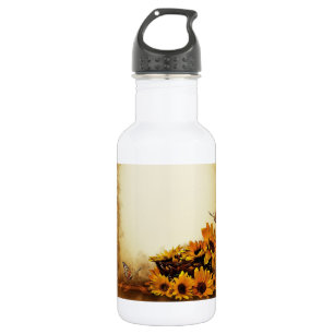 Bouteille D'eau En Acier Inoxydable Fleurs de soleil