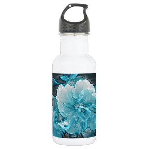 Bouteille D'eau En Acier Inoxydable Fleurs en porcelaine de fuchsia