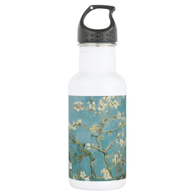 Bouteille D'eau En Acier Inoxydable Fleurs Gogh Branches Amandes Fleuris Nature (Devant)