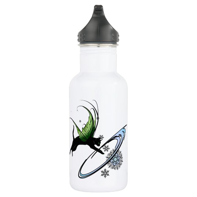 Bouteille D'eau En Acier Inoxydable Flocon de neige de chat cosmique (Droite)