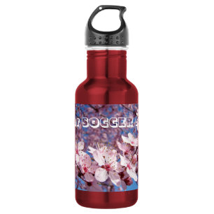 Bouteille D'eau En Acier Inoxydable Football FOOTBALL Fleurs de Cerisier Rose