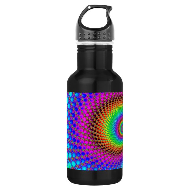 Bouteille D'eau En Acier Inoxydable Fractale Abstraite (Devant)