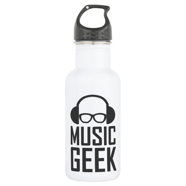 Bouteille D'eau En Acier Inoxydable Geek de musique (Devant)