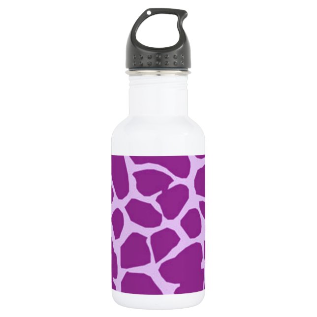Bouteille D'eau En Acier Inoxydable Giraffe violette (Devant)