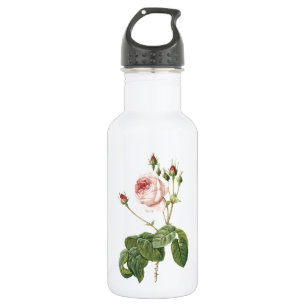 Bouteille D'eau En Acier Inoxydable grand rose à feuilles de chou par Redouté