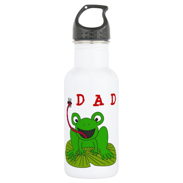 Bouteille D'eau En Acier Inoxydable Grenouille papa sur Lillyput (Devant)