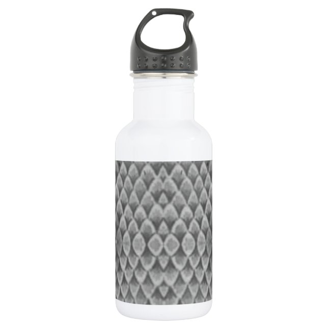 Bouteille D'eau En Acier Inoxydable Grey Snakeskin (Devant)