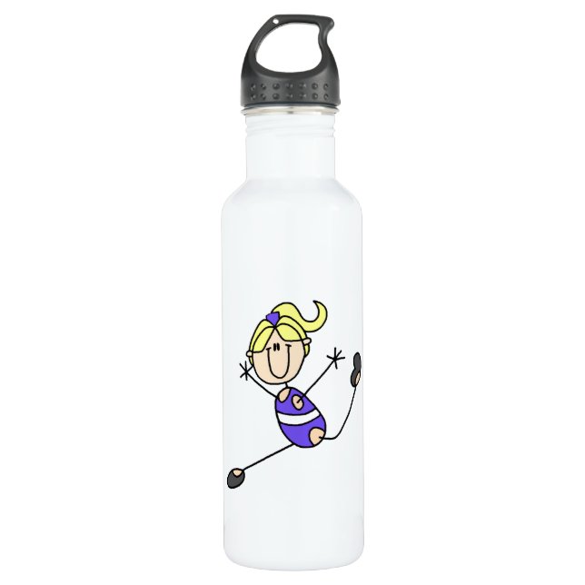 Bouteille D'eau En Acier Inoxydable Gymnaste blonde de fille (Devant)