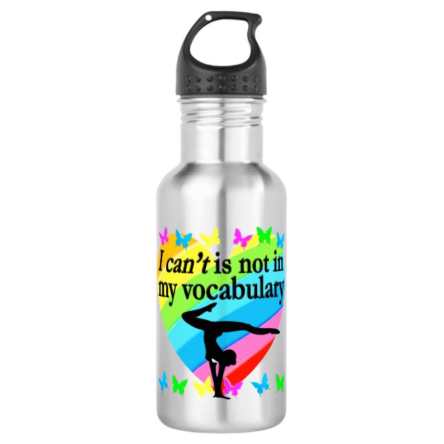 BOUTEILLE D'EAU EN ACIER INOXYDABLE GYMNASTICS FILLES DESIGN INSPIRATIONNEL (Devant)