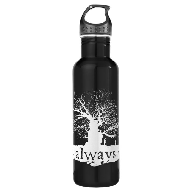Bouteille D'eau En Acier Inoxydable Harry Potter | Always Quote Silhouette (Devant)