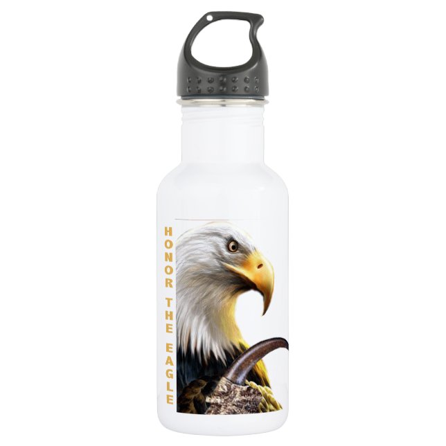 Bouteille D'eau En Acier Inoxydable Honorez la griffe et l'habillement d'Eagle (Devant)