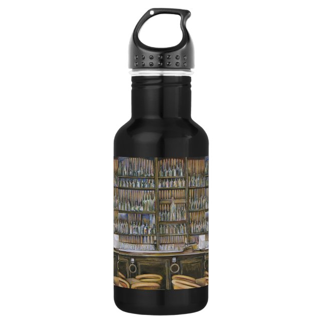 Bouteille D'eau En Acier Inoxydable Hot Dog God, New York City (Devant)