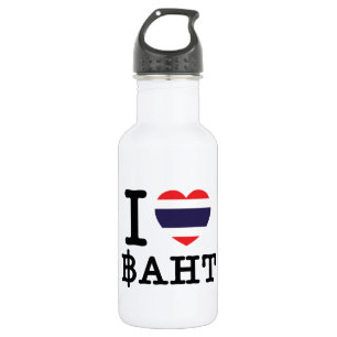 Bouteille D'eau En Acier Inoxydable I Heart (Amour) Baht
