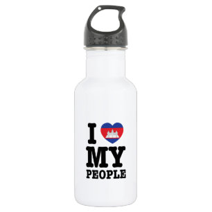 Bouteille D'eau En Acier Inoxydable I Heart (Love) My Khmer People