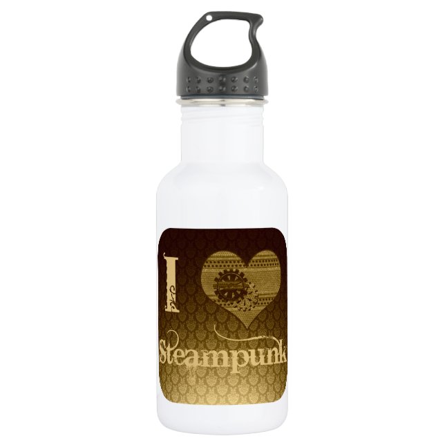 Bouteille D'eau En Acier Inoxydable I Heart Steampunk (Devant)