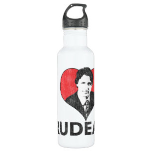 Bouteille D'eau En Acier Inoxydable I Heart Trudeau