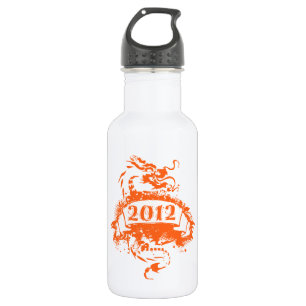 Bouteille D'eau En Acier Inoxydable I love 2012 - Orange Dragon -