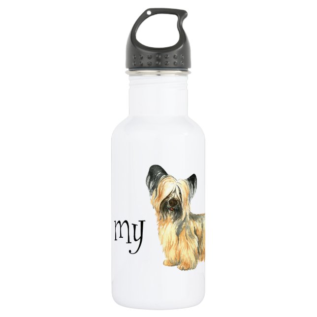 Bouteille D'eau En Acier Inoxydable I Love my Skye Terrier (Devant)
