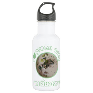 Bouteille D'eau En Acier Inoxydable I Love Thai Green Curry ... Thaïlande