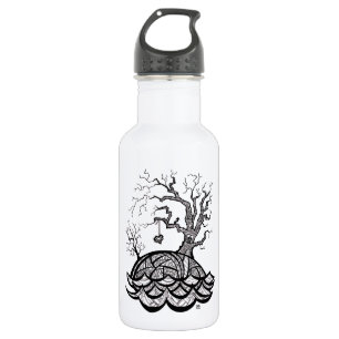 Bouteille D'eau En Acier Inoxydable Illustration complexe d'arbre de coeur de belle
