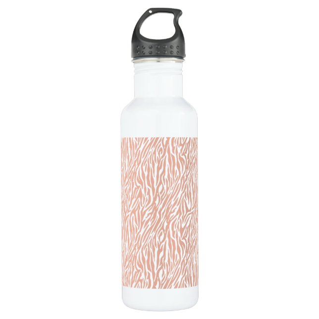 Bouteille D'eau En Acier Inoxydable Imprimer Zebra Peach (Devant)