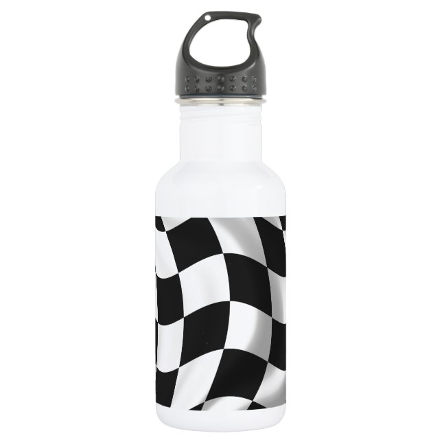 Bouteille D'eau En Acier Inoxydable Indicateur À damiers - Indicateur de course (Devant)