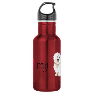 Bouteille D'eau En Acier Inoxydable J'aime mon coton