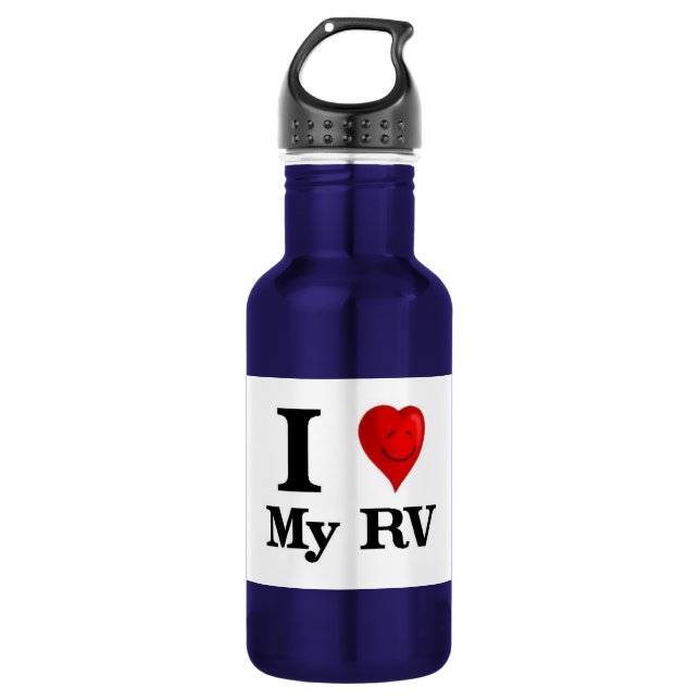 Bouteille D'eau En Acier Inoxydable J'aime mon rv (Devant)