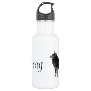 Bouteille D'eau En Acier Inoxydable J'aime mon Schipperke