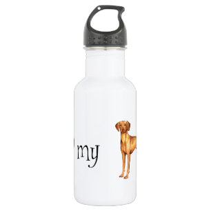 Bouteille D'eau En Acier Inoxydable J'aime mon Vizsla