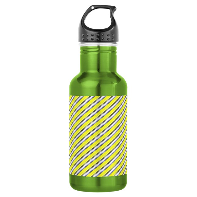 Bouteille D'eau En Acier Inoxydable Jaune Stripe2 (Devant)