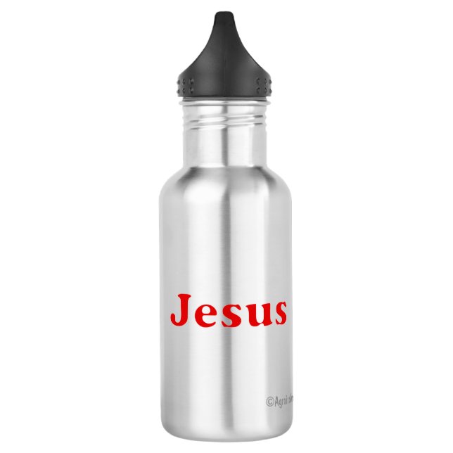 BOUTEILLE D'EAU EN ACIER INOXYDABLE JESUS (Gauche)