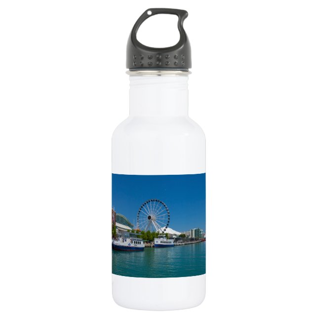 Bouteille D'eau En Acier Inoxydable Jetée Navy (Devant)