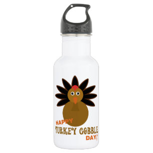 Bouteille D'eau En Acier Inoxydable Joyeux Jour de la grogne turque Thanksgiving