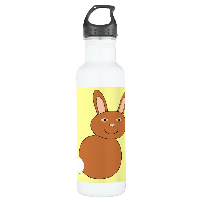 Bouteille D'eau En Acier Inoxydable Joyeux Lapin de Pâques (Devant)