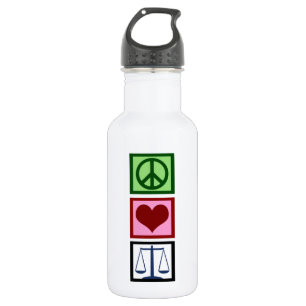 Bouteille D'eau En Acier Inoxydable Justice d'amour de paix