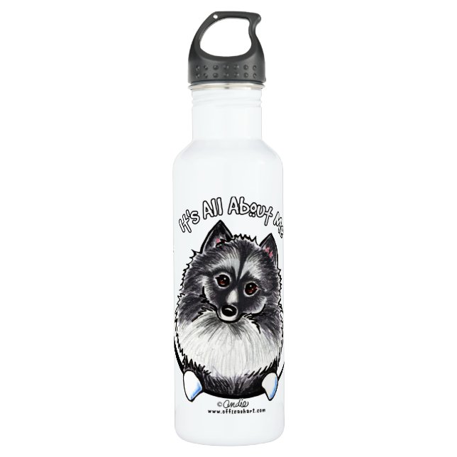 Bouteille D'eau En Acier Inoxydable Keeshond IAAM (Devant)